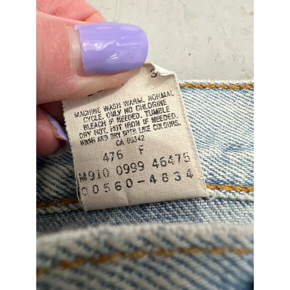 Vintage Levis 560 Jeans Blue Loose Fit Tapered Leg Made 90s Tag Size 38x34 - Picture 4 of 9